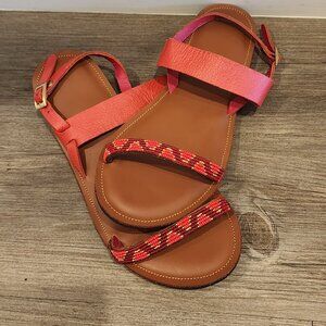 African Beaded Leather Sandals/Shoes